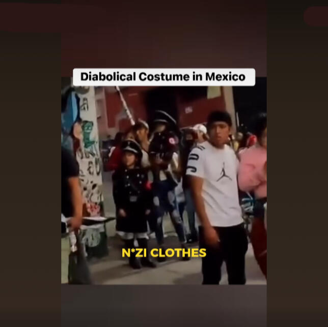 And they have the nerve to call us “racist” and “fascist” yet they parade their own children through the streets of Mexico dressed as Nazis for a public festival The hypocrisy is staggering